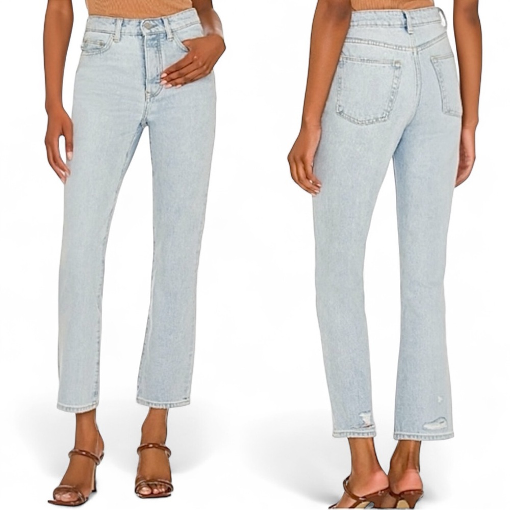 Lovers and Friends Women's High Rise Straight Leg Jean Size 29 Light Wash